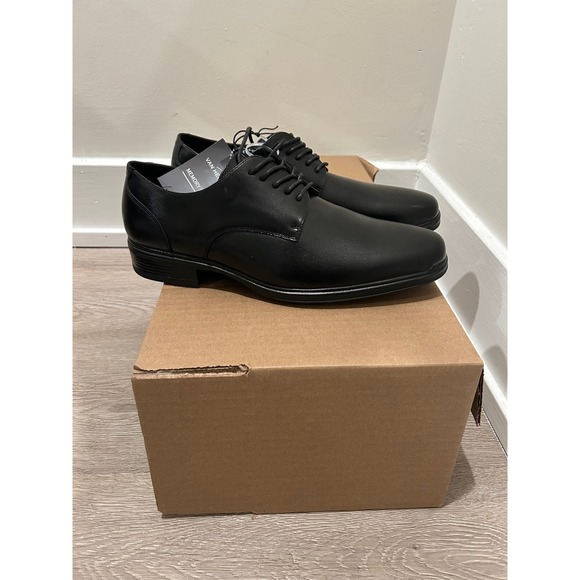 Van Heusen Other - Van Heusen Chester Mens Black Derby Dress Shoes Memory Foam Size 7.5M